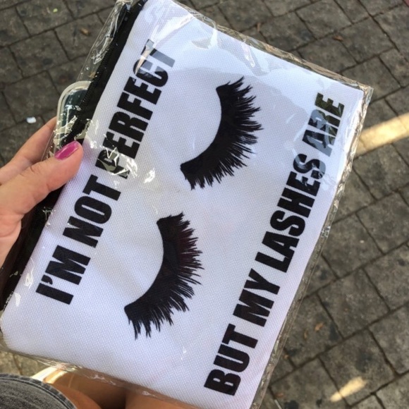 I’M Not Perfect But My Lashes Are. Cosmetic Bag. - Picture 5 of 8